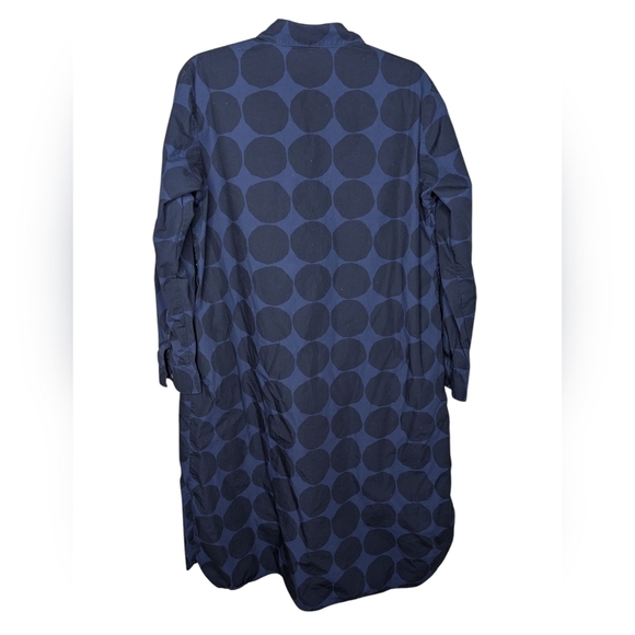 Marimekko x Uniqlo Blue Polka Dot Button-Up Dress sz M - Picture 2 of 7